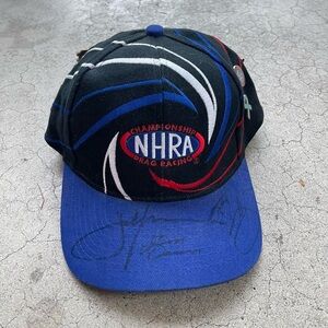 Vintage 90’s NHRA Hot Rod Racing Signed Snap Back Hat